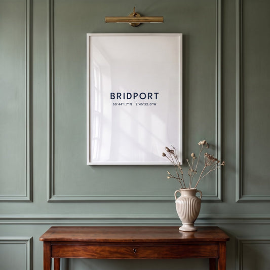 Bridport — Framed Coordinates Print