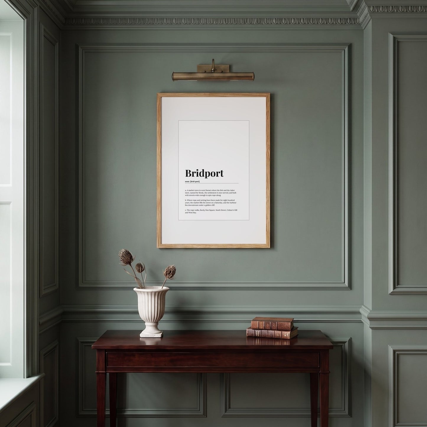 Bridport — Framed Dictionary Print