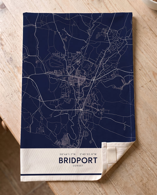 Bridport — Map Tea Towel