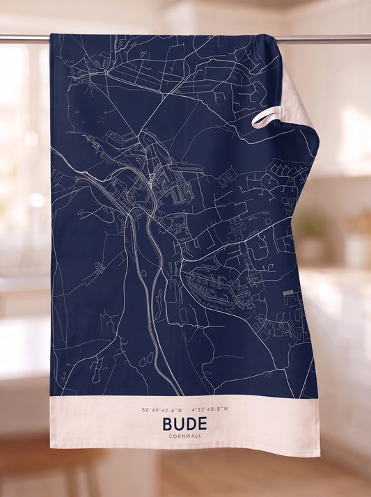 Bude — Map Tea Towel