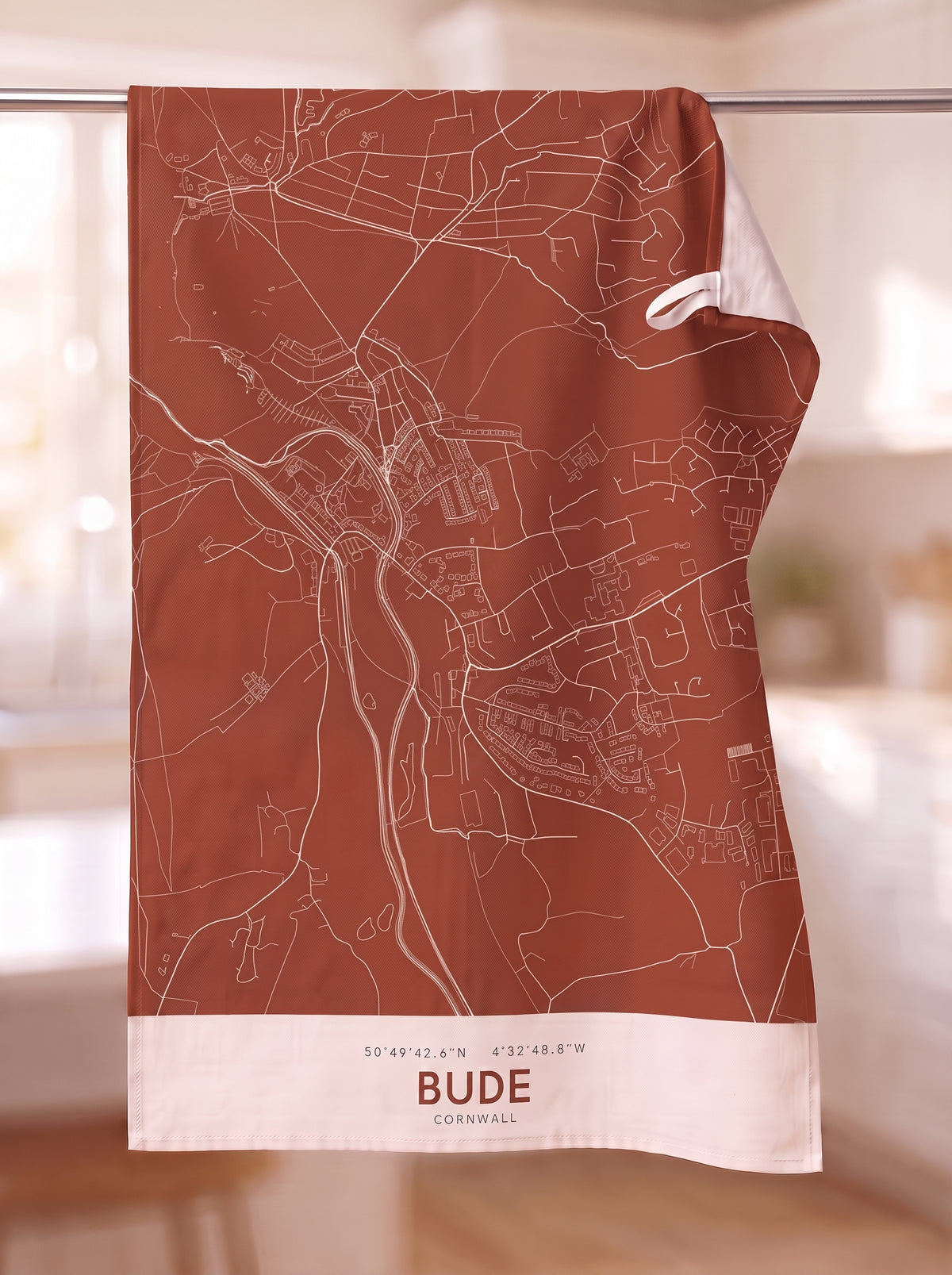 Bude — Map Tea Towel