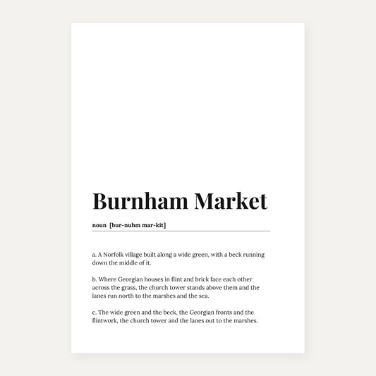 Burnham Market — Dictionary Print