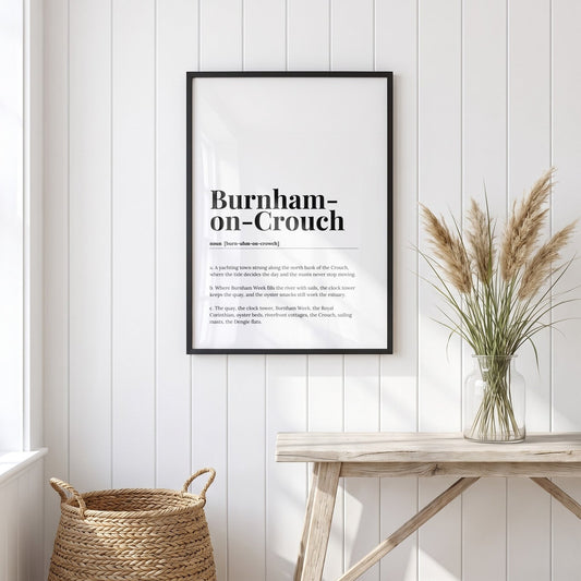 Burnham-on-Crouch — Framed Dictionary Print