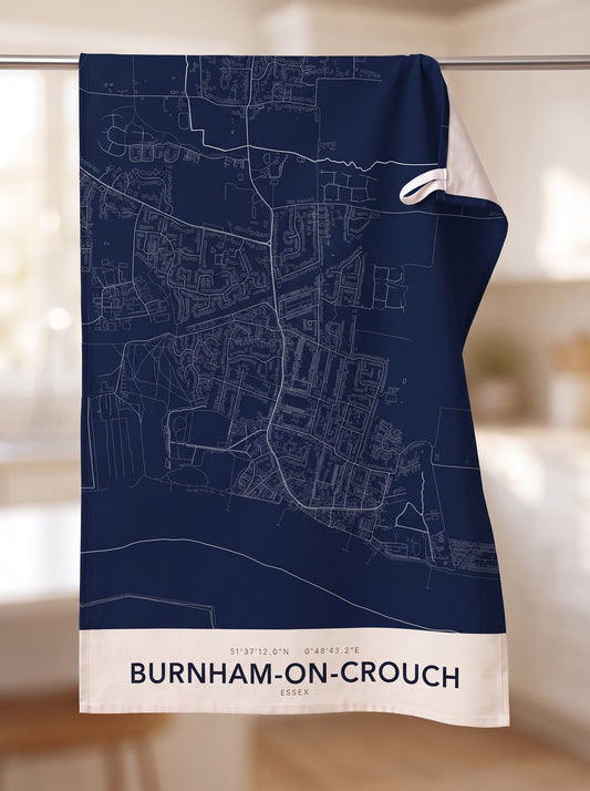 Burnham-on-Crouch — Map Tea Towel