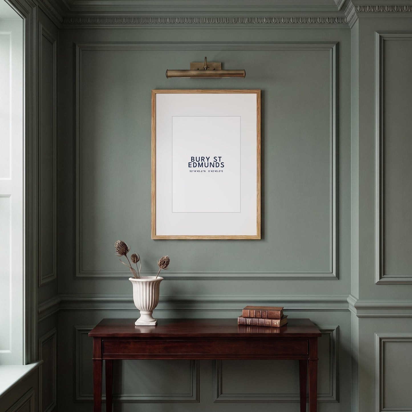 Bury St Edmunds — Framed Coordinates Print