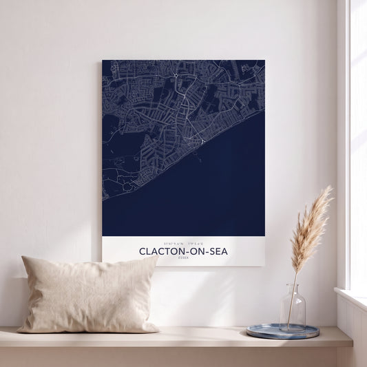 Your Town Merch — Clacton-on-Sea Map Print lifestyle