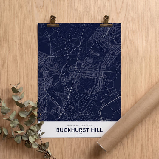 Your Town Merch — Buckhurst Hill Map Print lifestyle