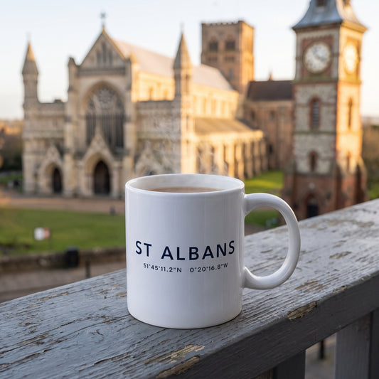 St Albans — Coordinates Ceramic Mug