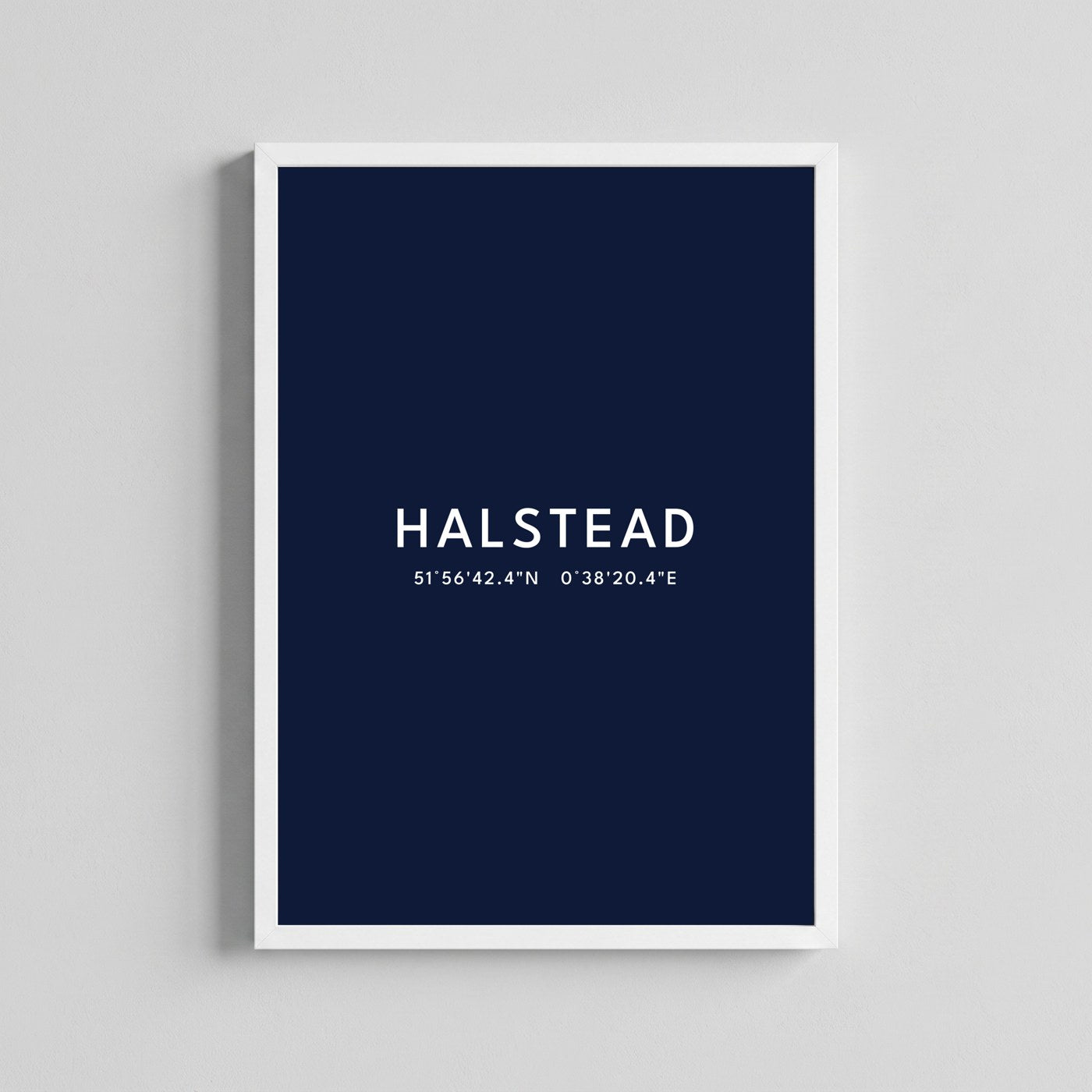 Halstead — Framed Coordinates Print (Navy)