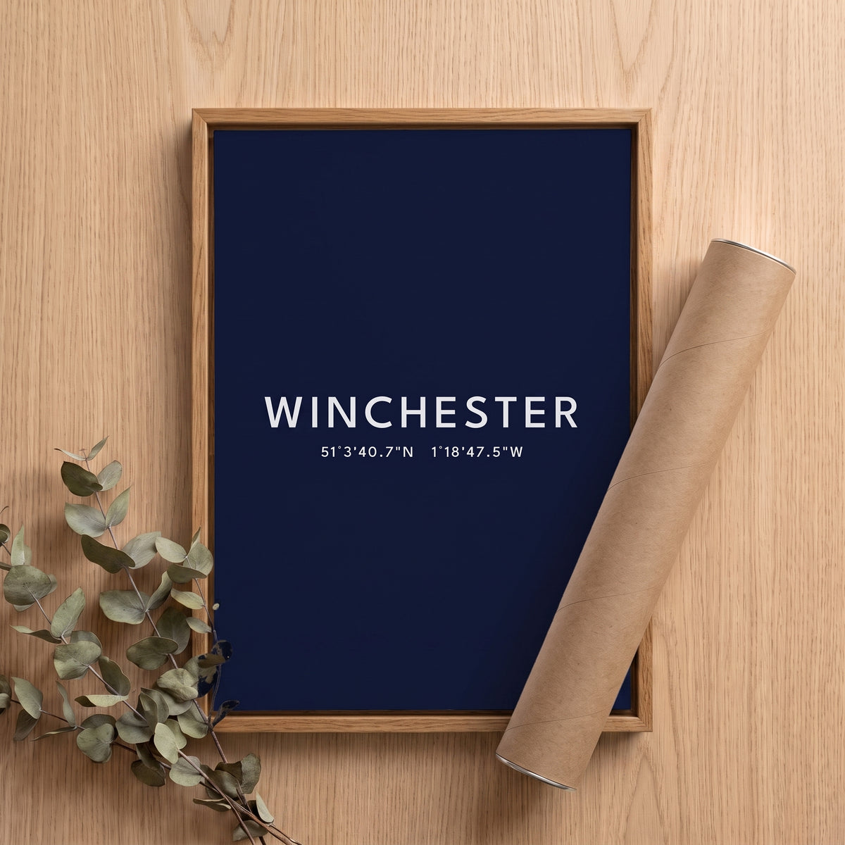 Your Town Merch — Winchester Coordinates Print lifestyle