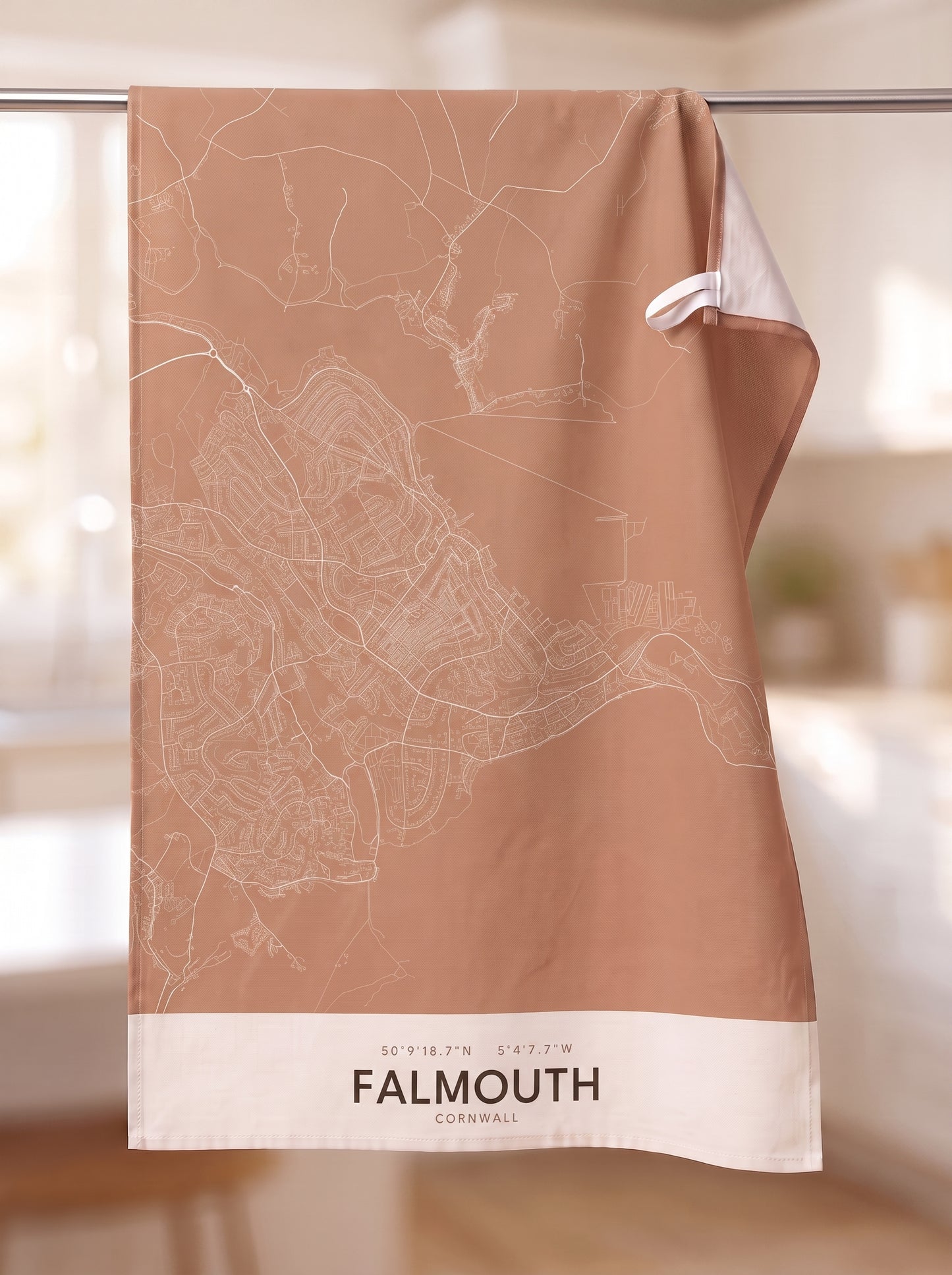 Falmouth — Map Tea Towel