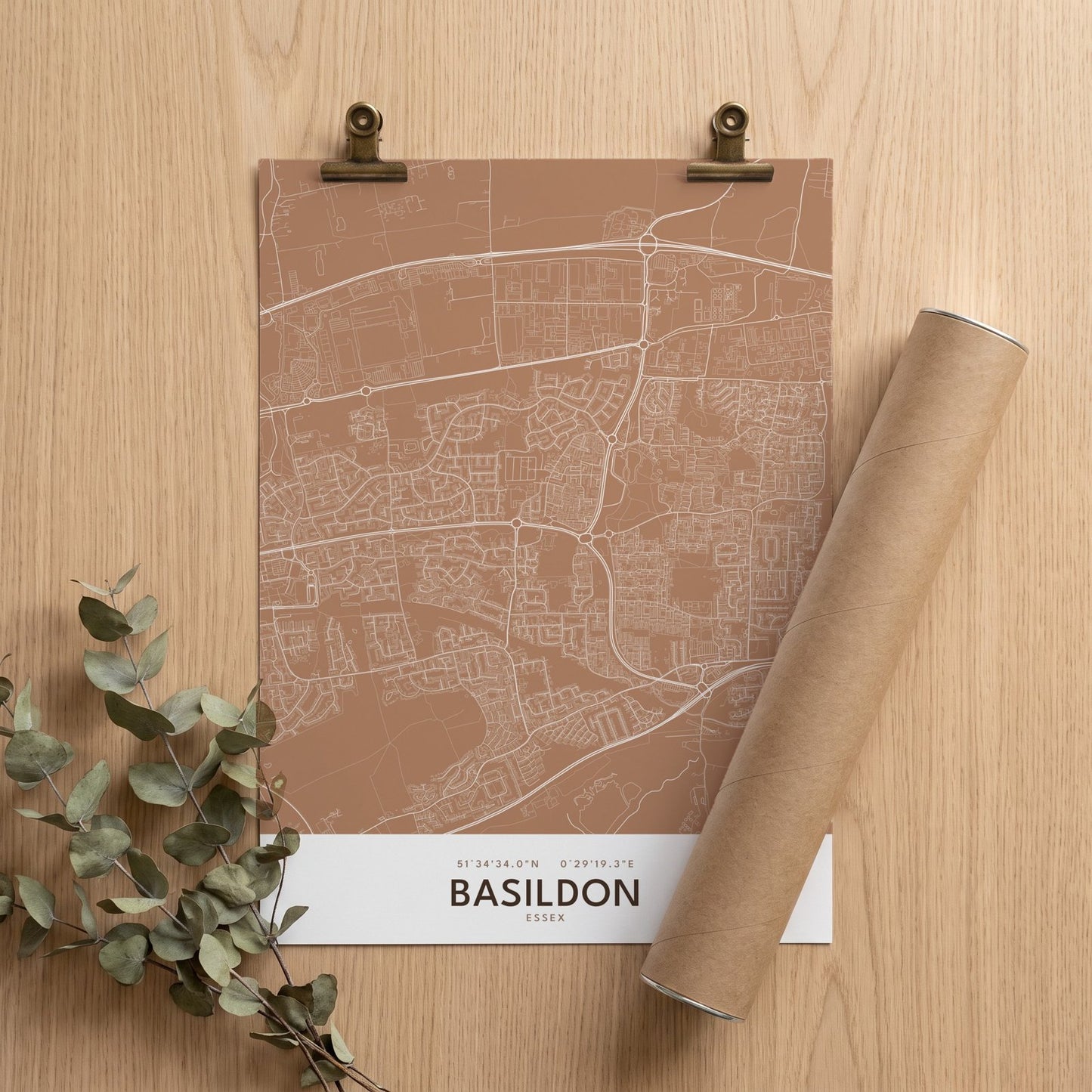 Basildon — Map Print