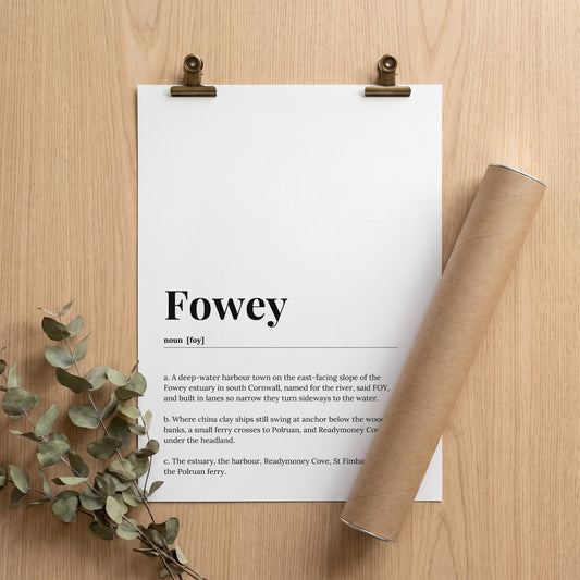Fowey — Dictionary Print