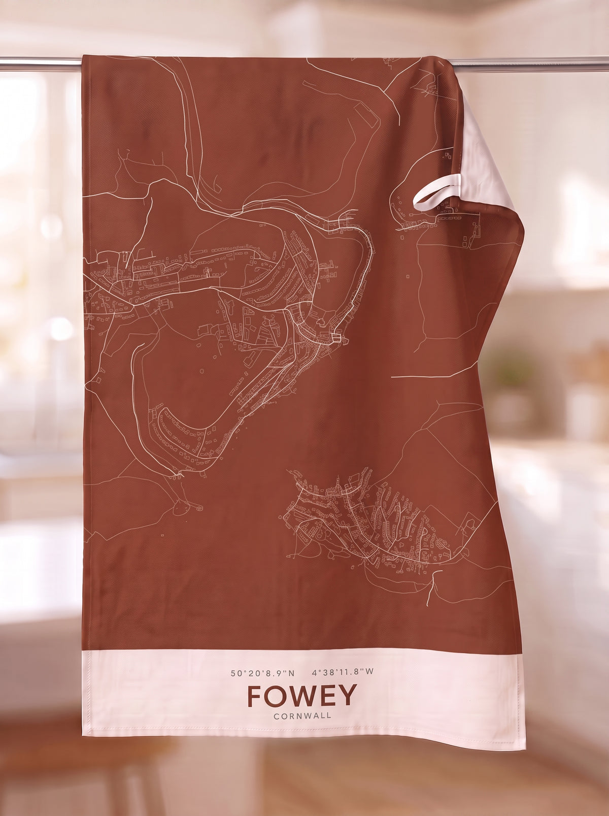 Fowey — Map Tea Towel