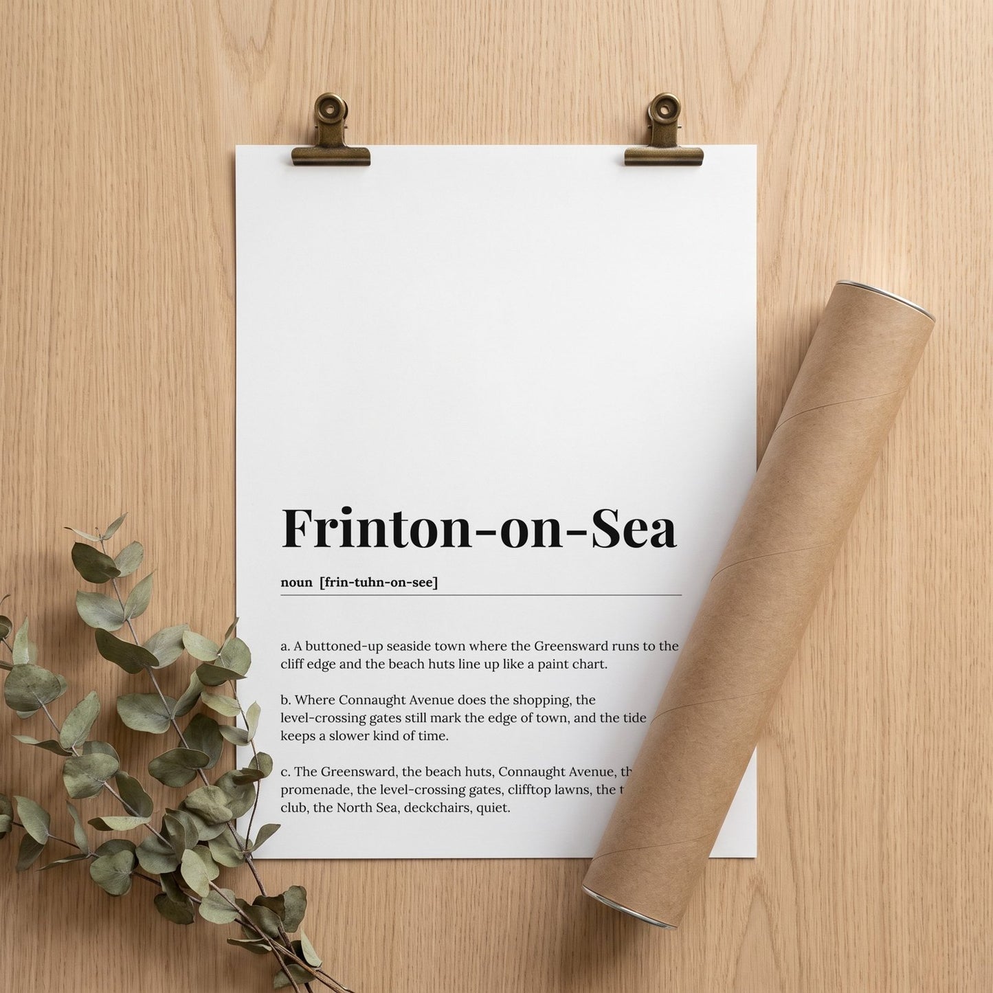 Frinton-on-Sea — Dictionary Print