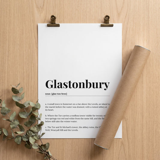 Glastonbury — Dictionary Print