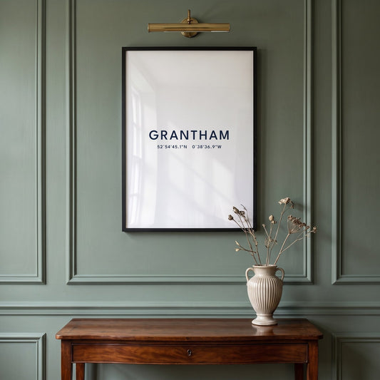 Grantham — Framed Coordinates Print