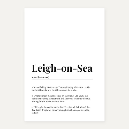 Leigh-on-Sea — Dictionary Print