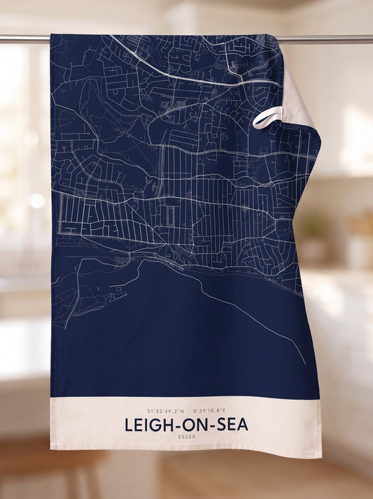 Leigh-on-Sea — Map Tea Towel