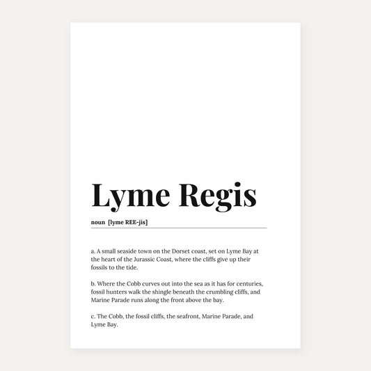 Lyme Regis — Dictionary Print