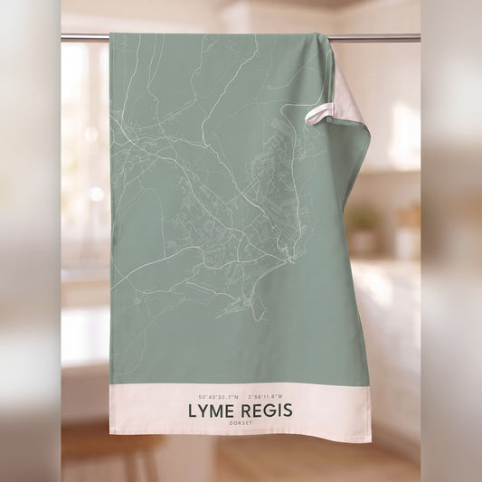 Lyme Regis — Map Tea Towel