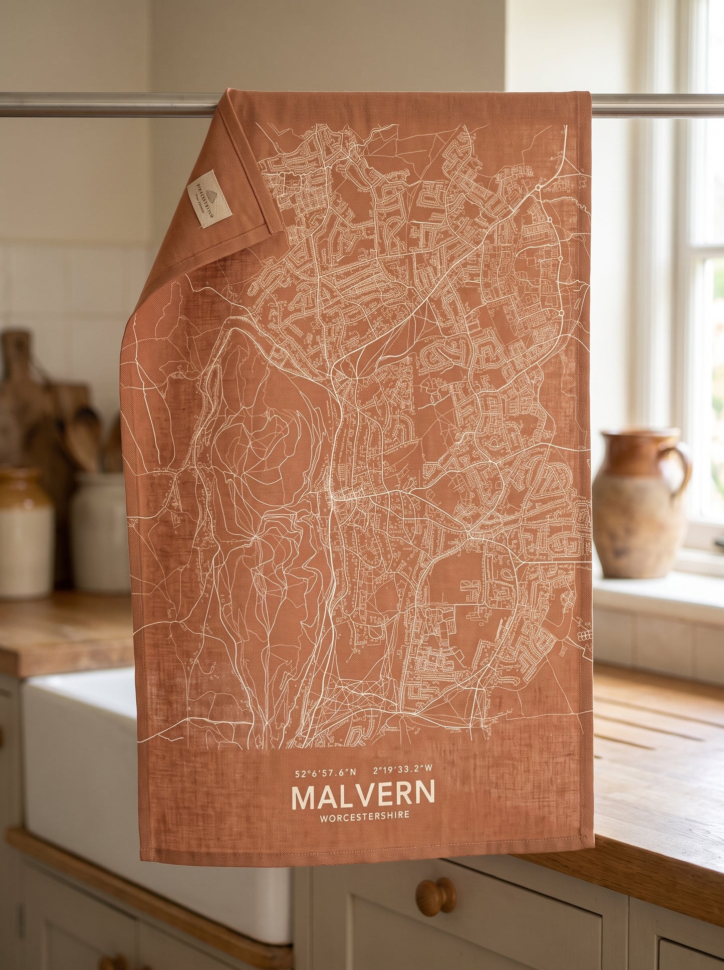 Malvern — Map Tea Towel