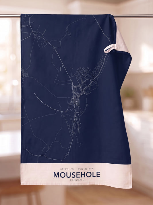 Mousehole — Map Tea Towel