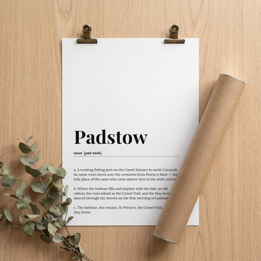 Padstow — Dictionary Print