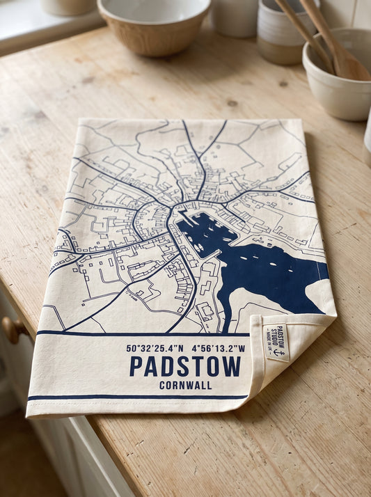 Padstow — Map Tea Towel