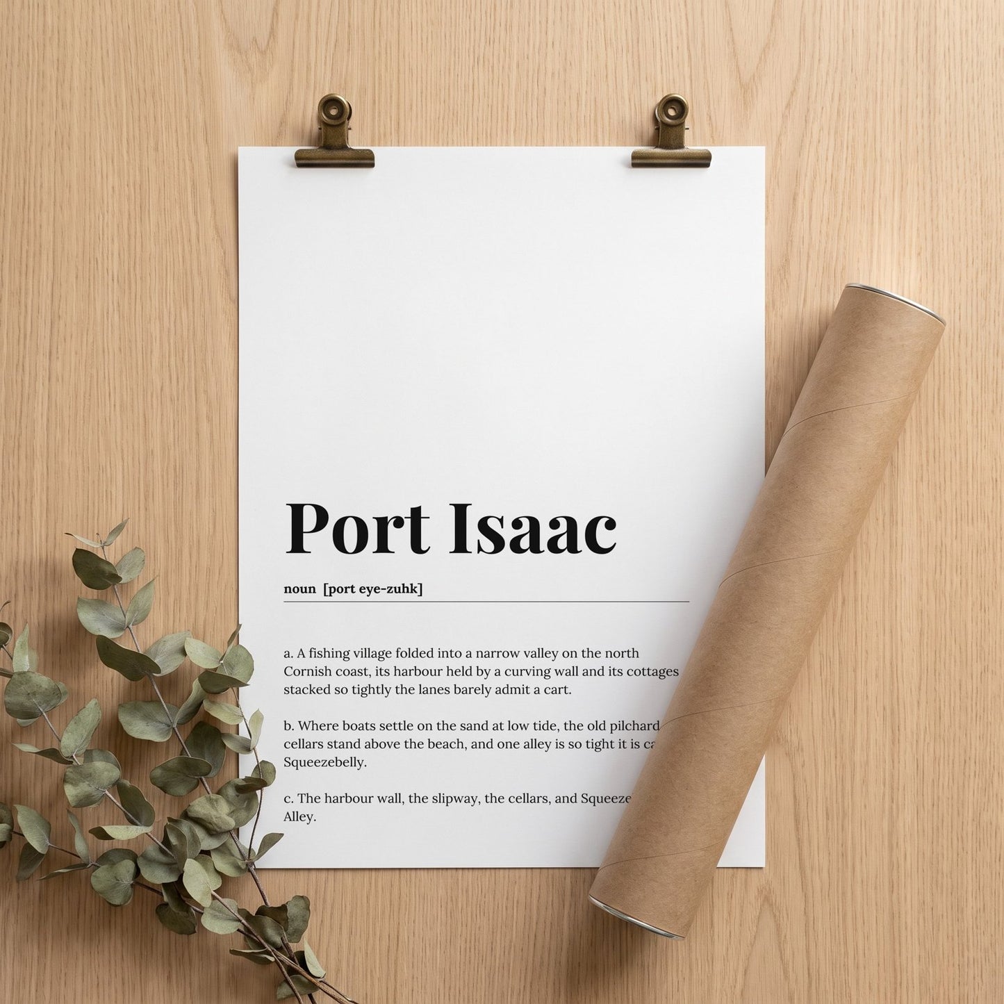 Port Isaac — Dictionary Print