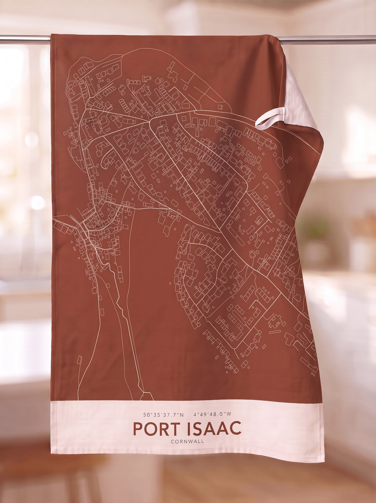 Port Isaac — Map Tea Towel