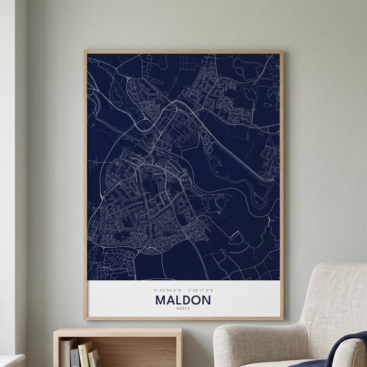 Your Town Merch — Maldon Map Print lifestyle