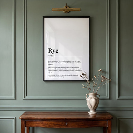 Rye — Framed Dictionary Print