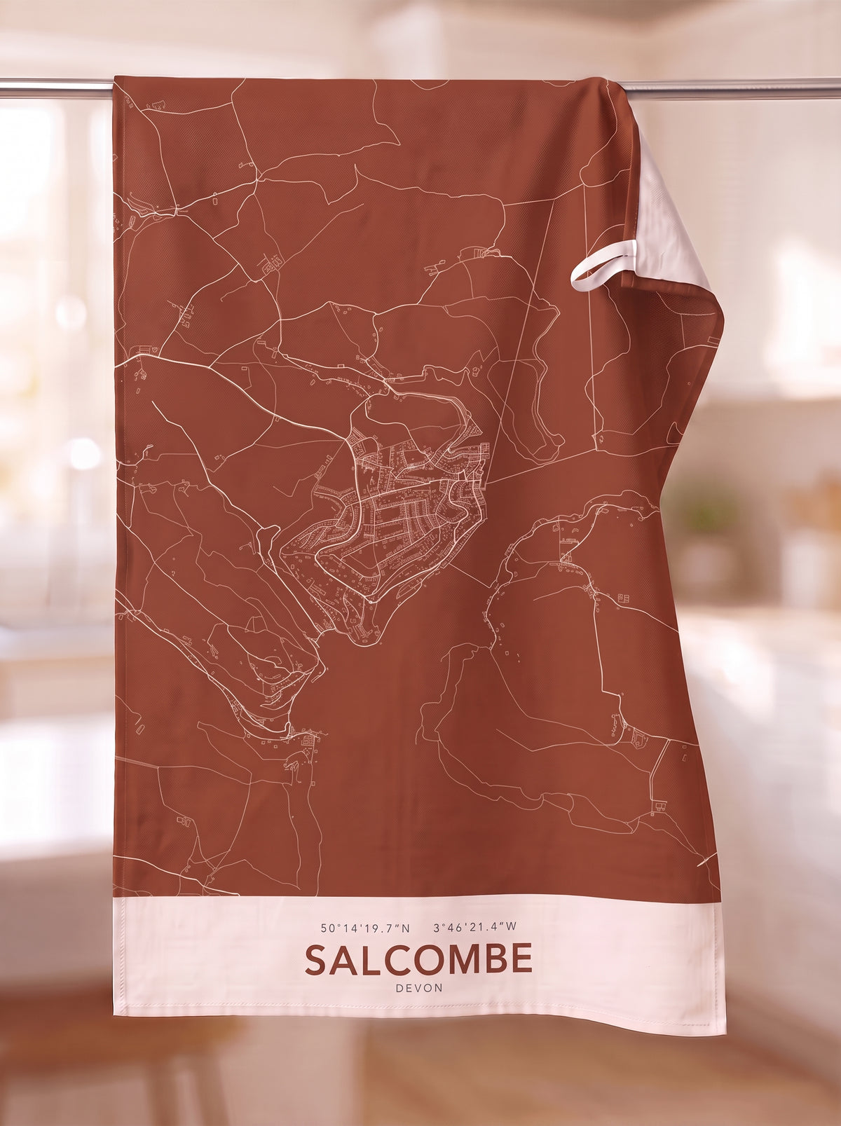 Salcombe — Map Tea Towel