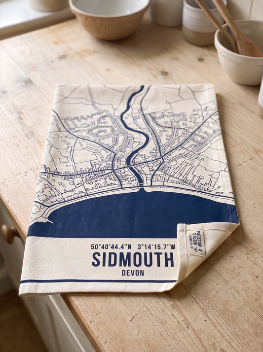 Sidmouth — Map Tea Towel