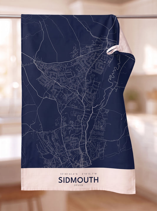 Sidmouth — Map Tea Towel