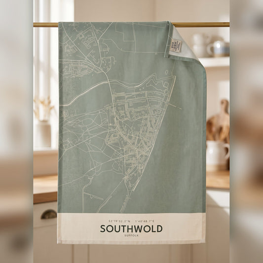 Southwold — Map Tea Towel