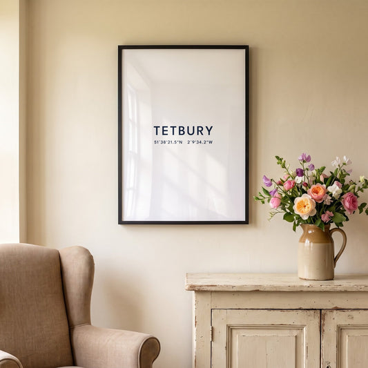 Tetbury — Framed Coordinates Print