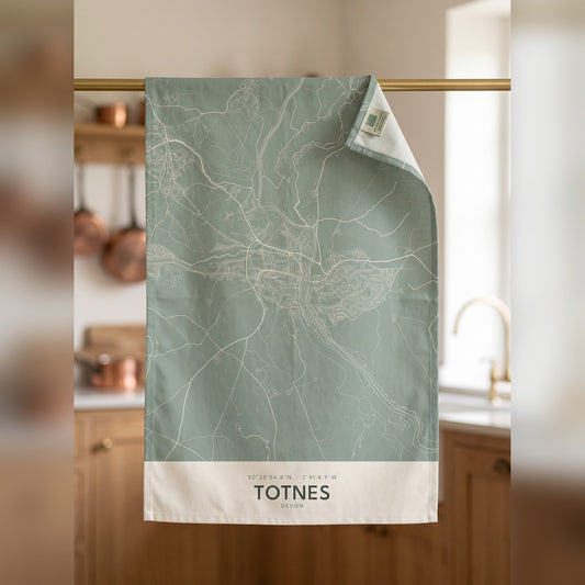 Totnes — Map Tea Towel