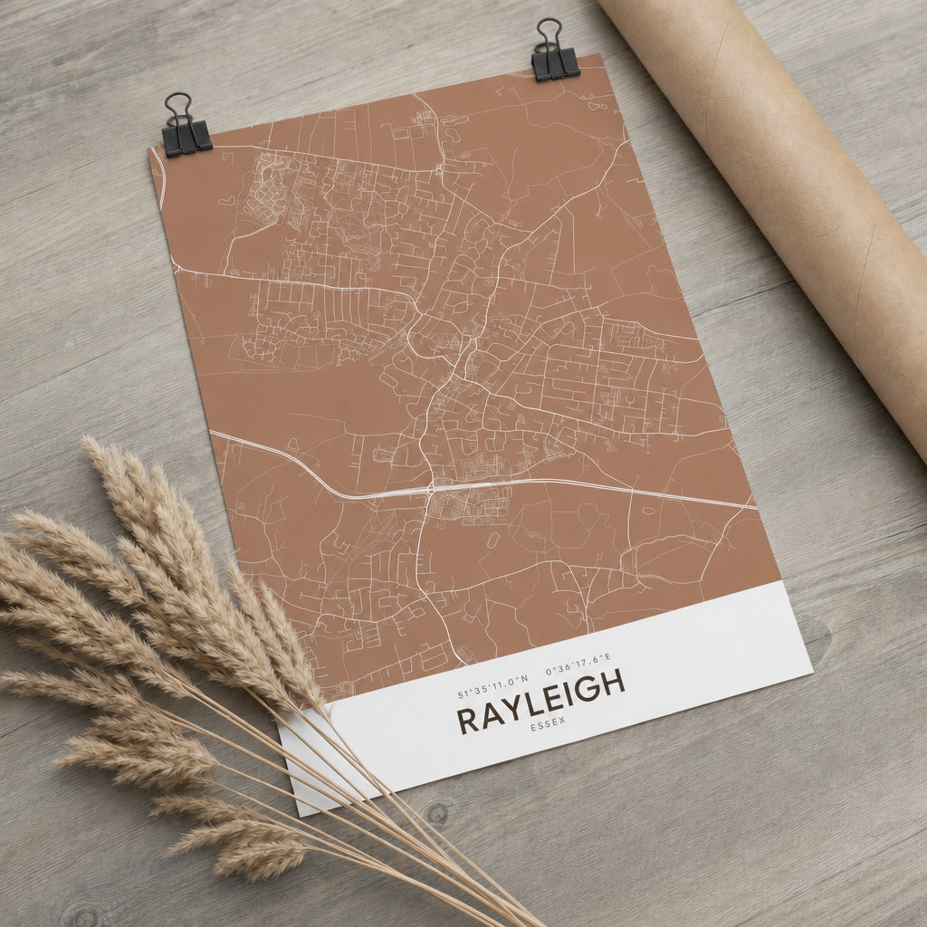 Rayleigh — Map Print