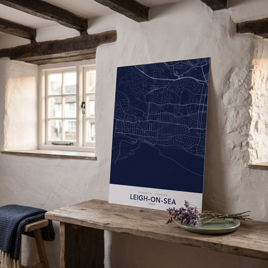 Your Town Merch — Leigh-on-Sea Map Print lifestyle