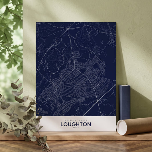 Your Town Merch — Loughton Map Print lifestyle