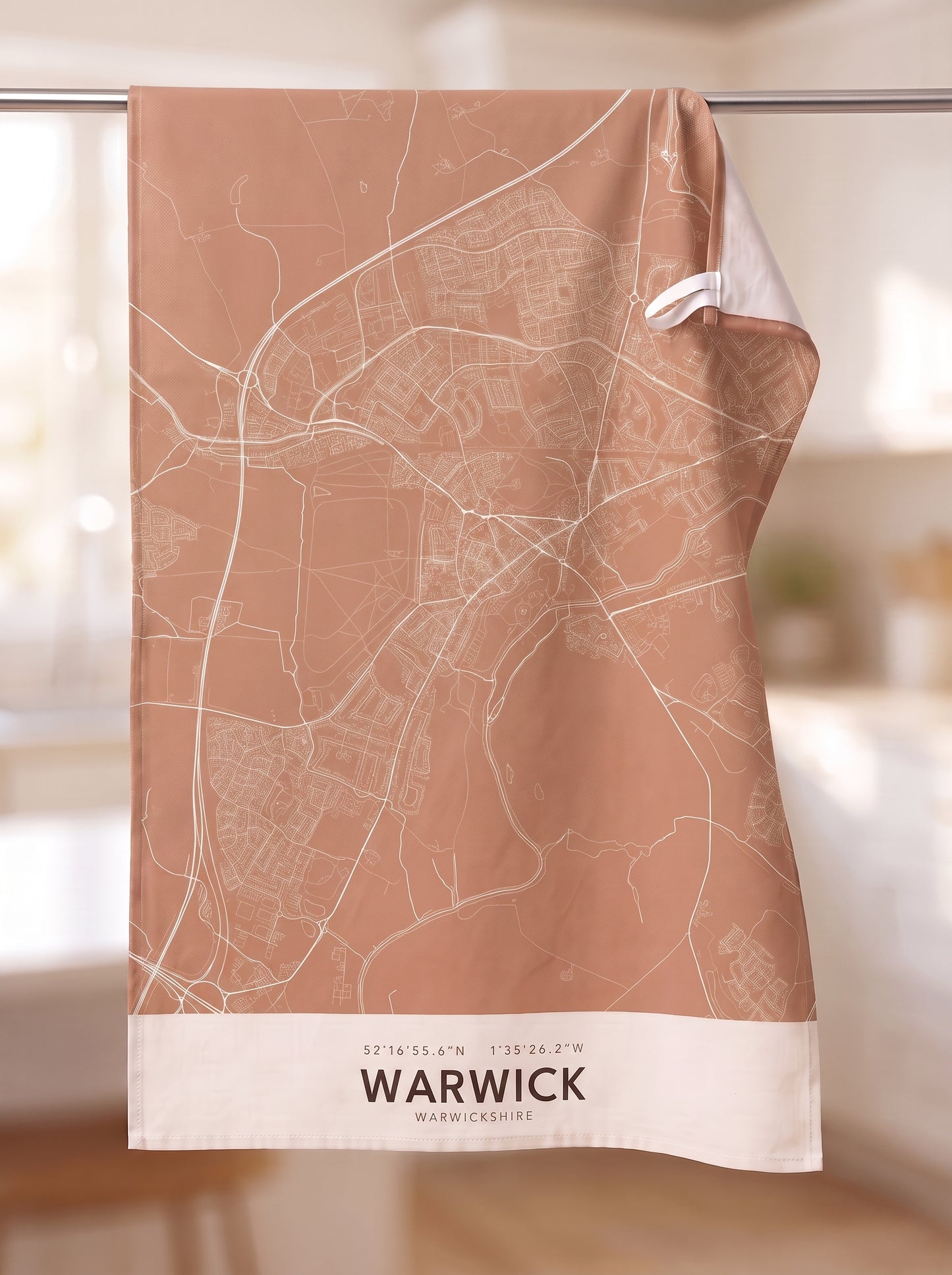 Warwick — Map Tea Towel