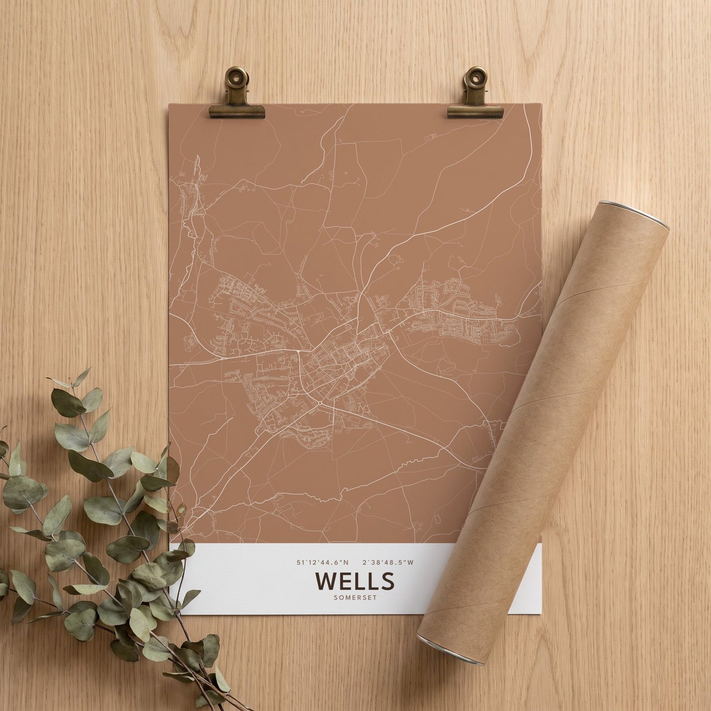 Wells — Map Print