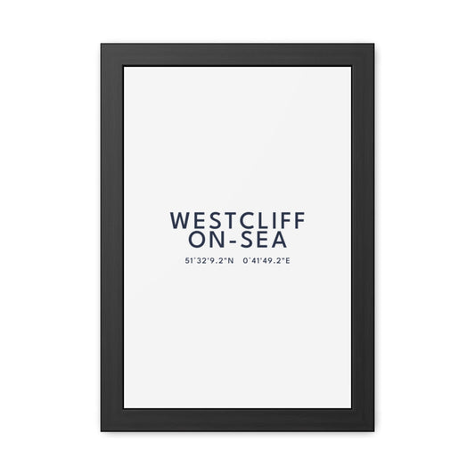 Westcliff-on-Sea — Framed Coordinates Print