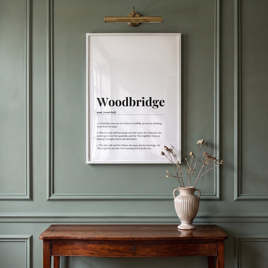 Woodbridge — Framed Dictionary Print