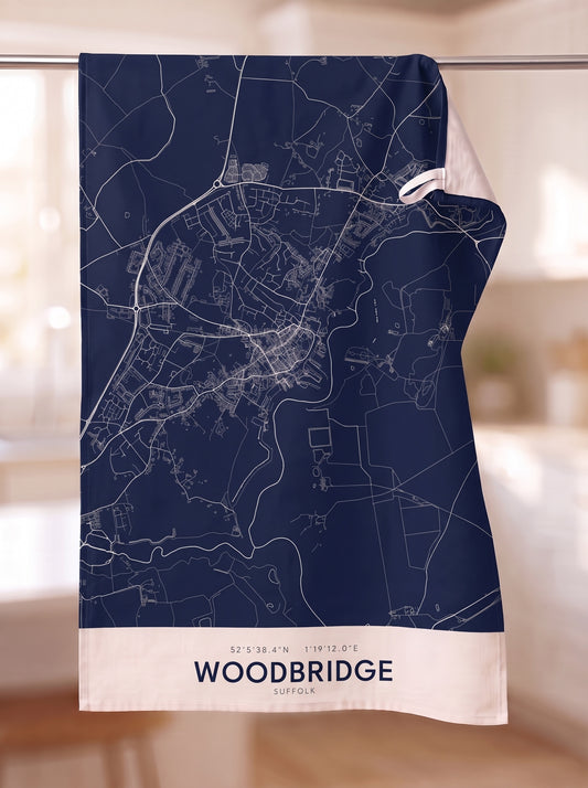 Woodbridge — Map Tea Towel