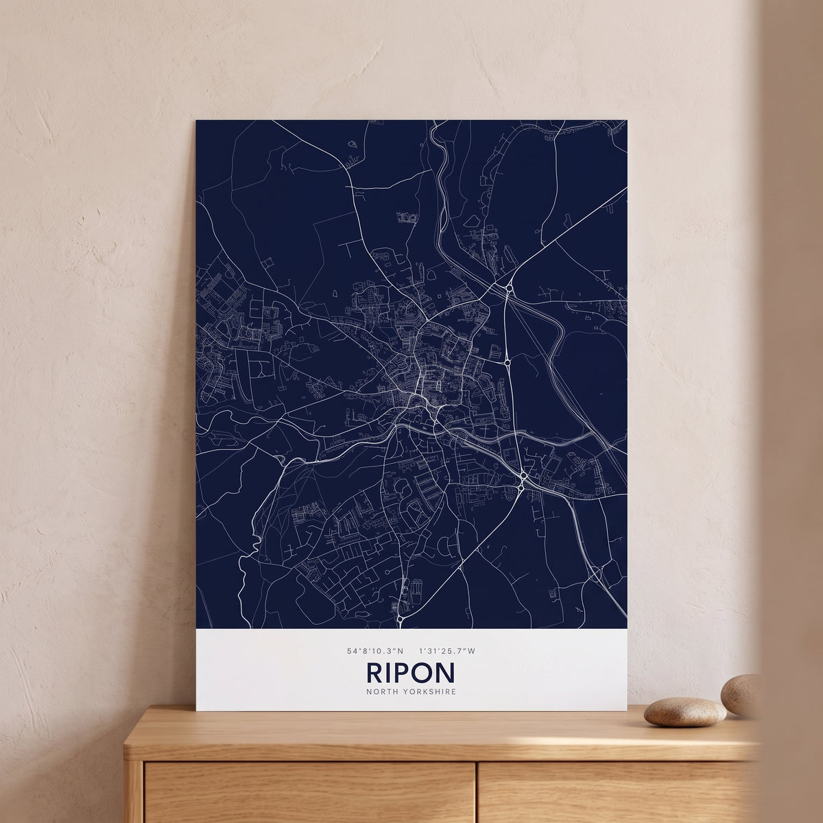 Your Town Merch — Ripon Map Print lifestyle
