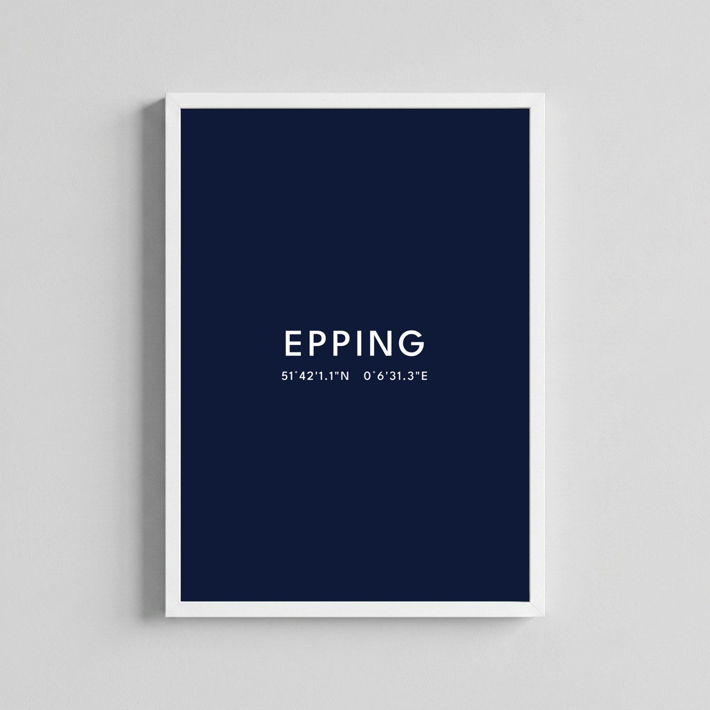 Epping — Framed Coordinates Print (Navy)