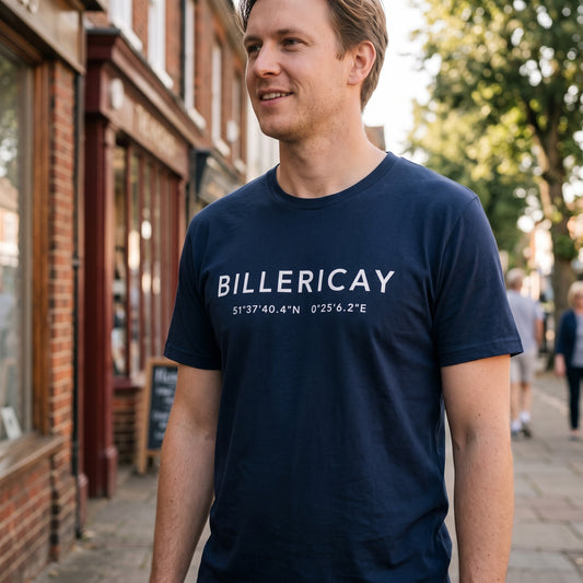 Billericay — Coordinates Navy Tee